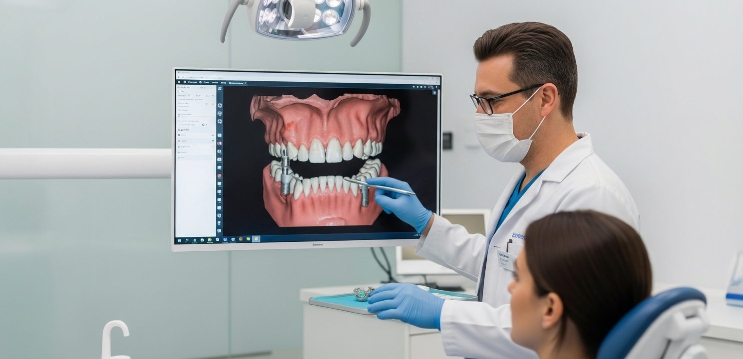 Digitale Planning voor Tandimplantaten in Kliniek Turkije of Hongarije voor Implantaten, waar klinieken de nieuwste technologieën gebruiken voor precisiebehandelingen.