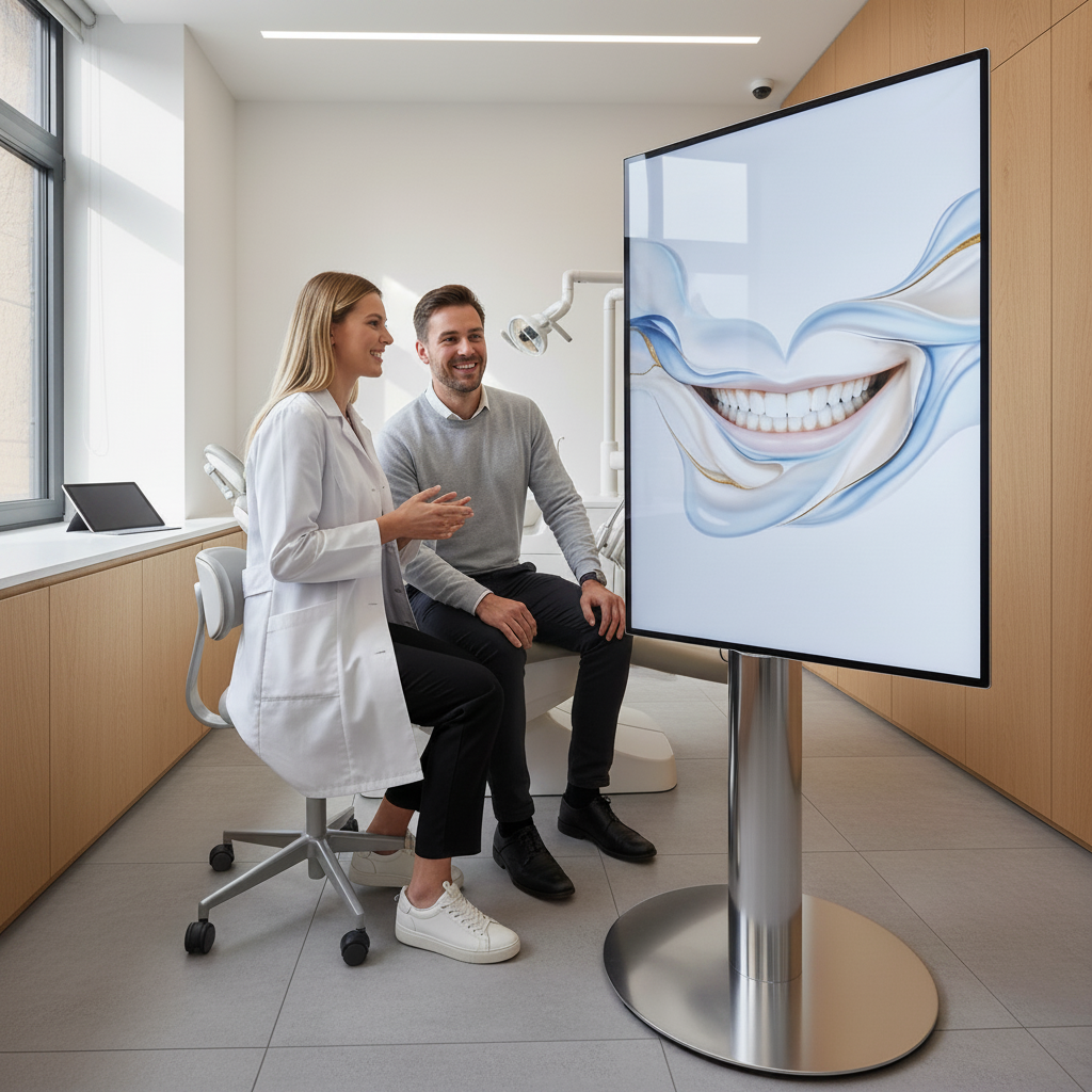 Smile Makeover Belgium: The vital initial consultation and planning phase utilizes advanced digital smile design technology.
