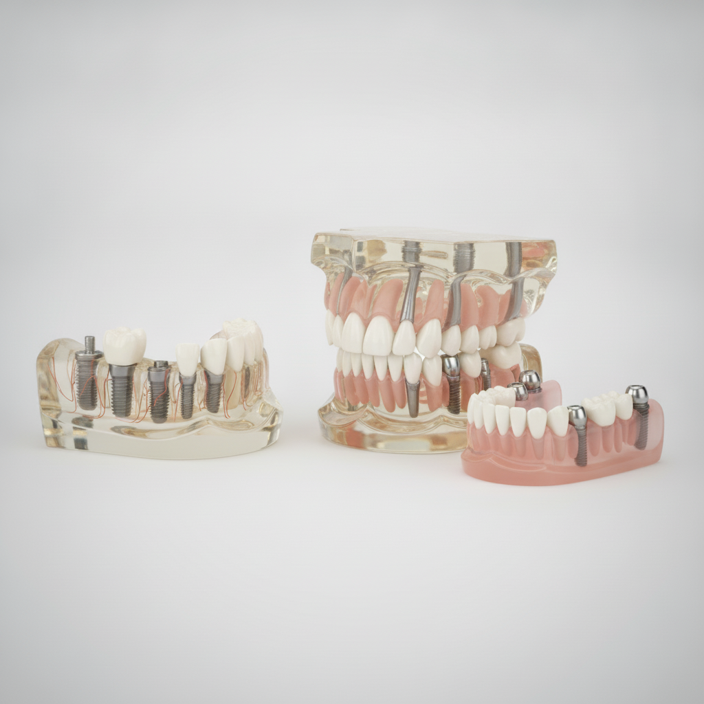 Dental Implants in Antwerp, showcasing different types of implants and solutions for missing teeth.