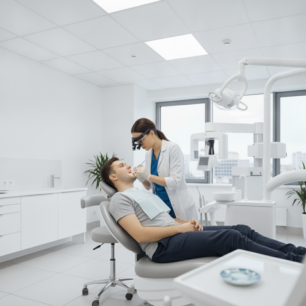 Dentist Prices in Ghent are influenced by the thoroughness of an initial consultation and examination.