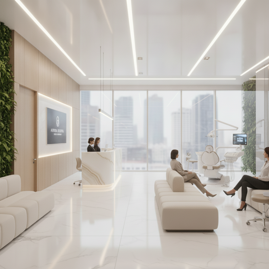 Dentist Prices in Ghent influenced by the clinic's luxurious location and modern facility type.